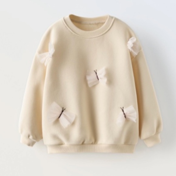 Zara Other - Zara Tulle Butterfly Accent Sweatshirt